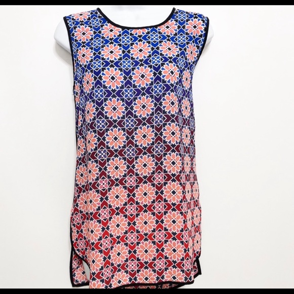 Vince Camuto Sleeveless Valencia Tile Ombre Size S - Picture 3 of 4